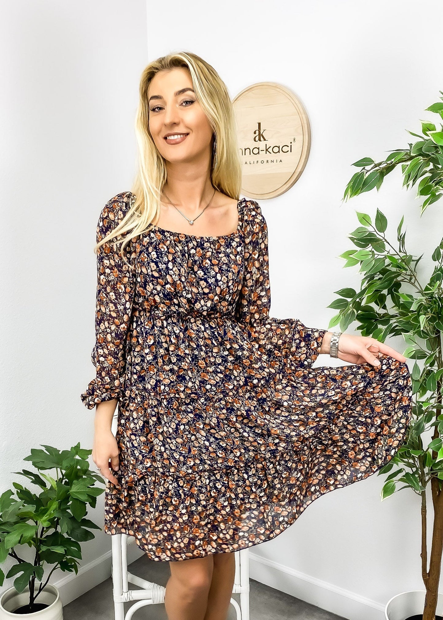 Long Sleeve Tiered Dress