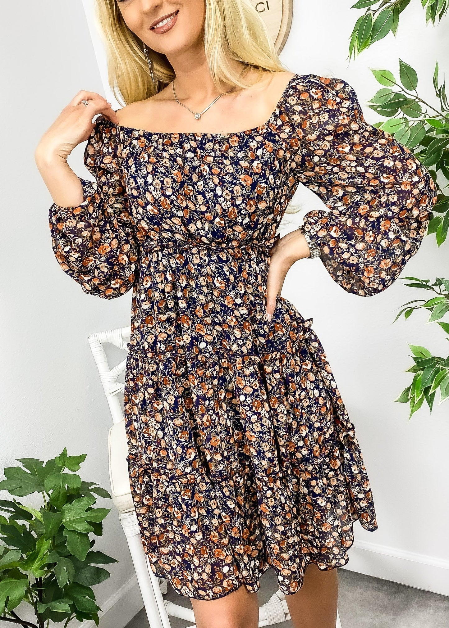 Long Sleeve Tiered Dress