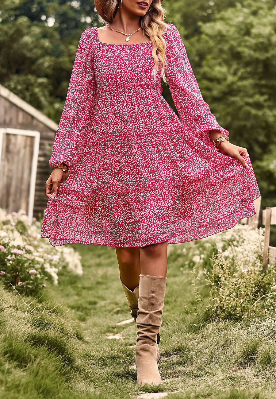 Long Sleeve Tiered Dress