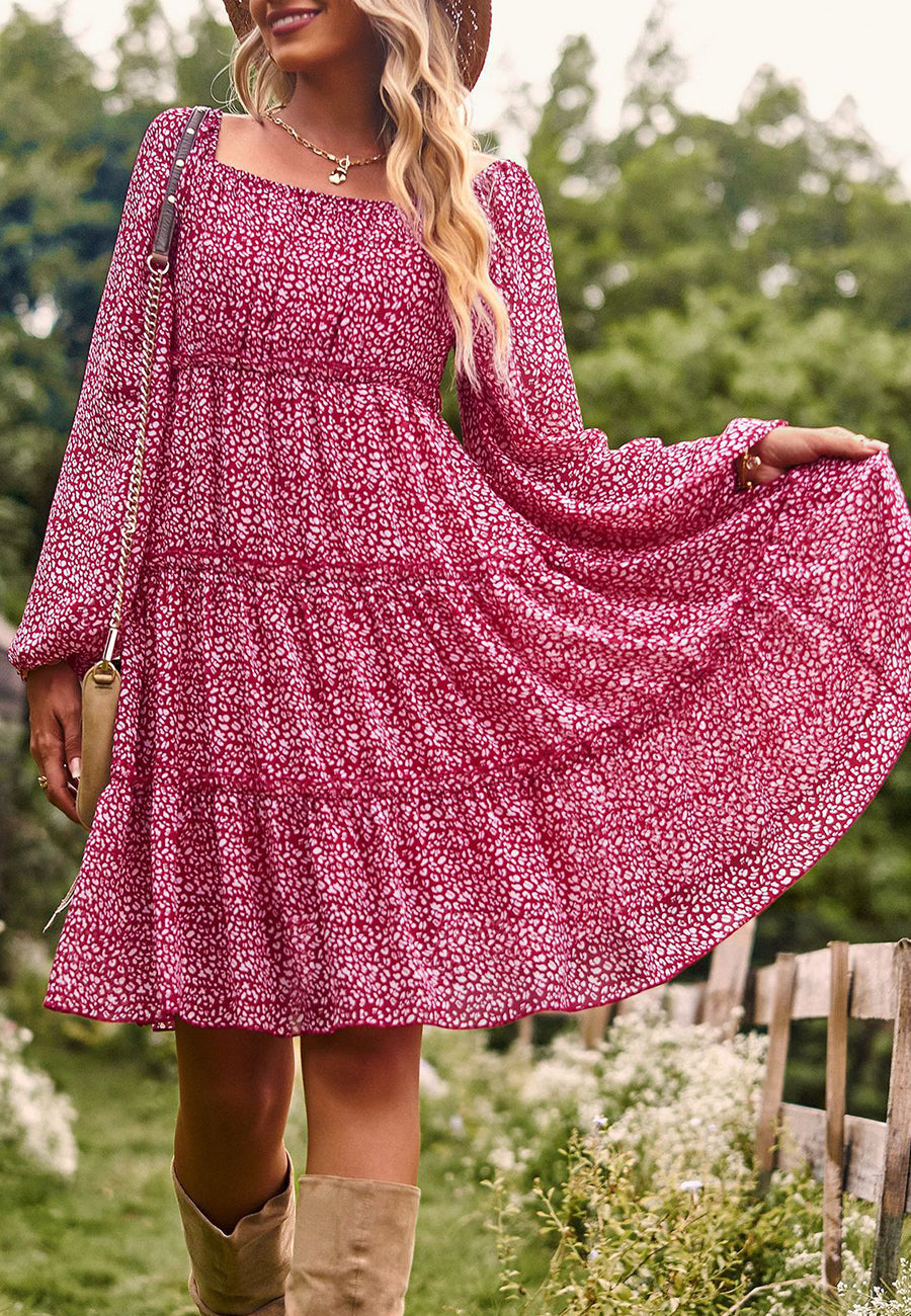 Long Sleeve Tiered Dress