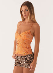 FALCES - GLAMOROUS BOLD SEQUIN TOP