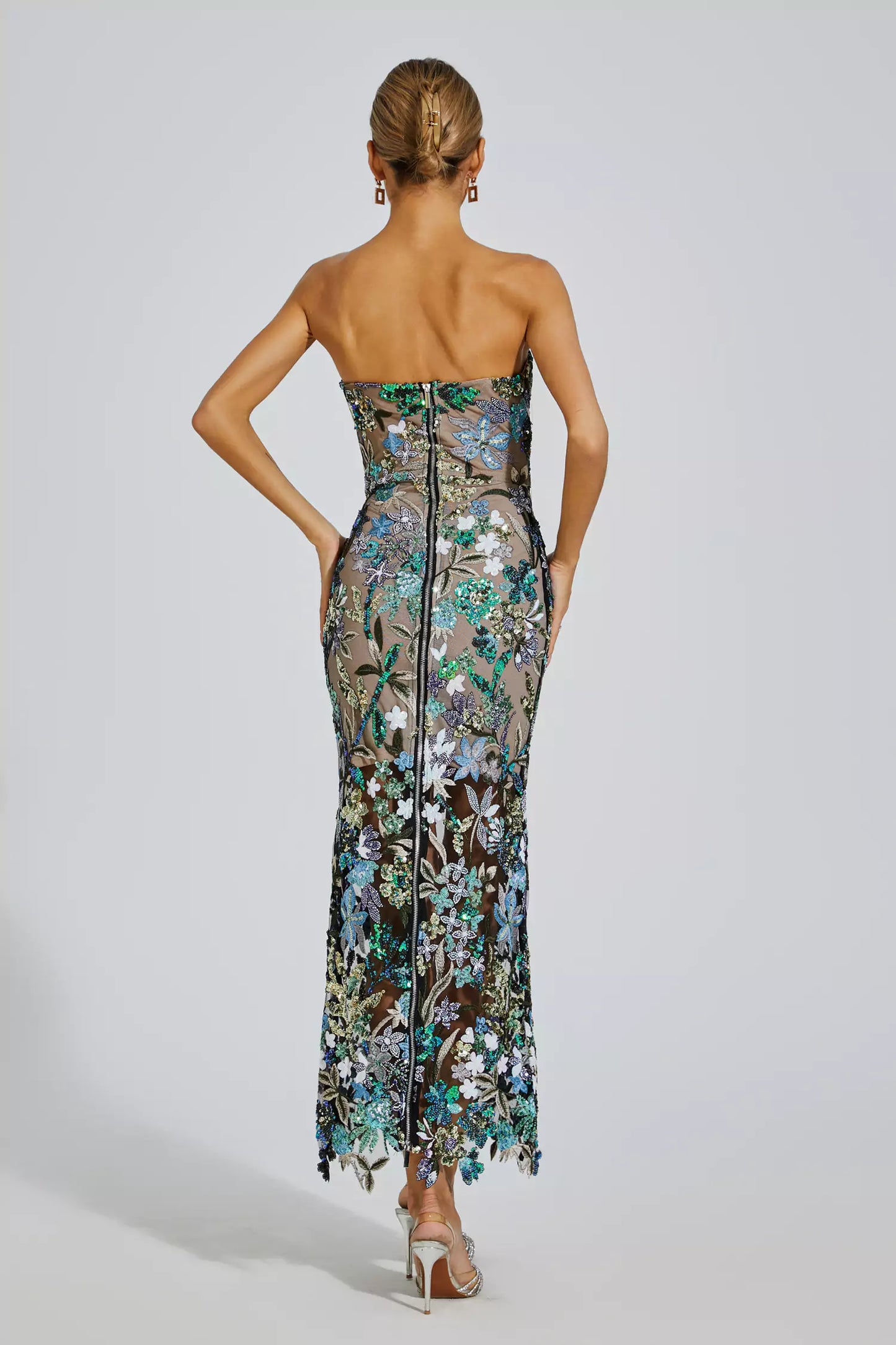 Jessica's Shoulder Embroidered Sequin Dress