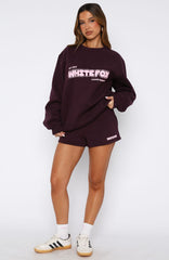 Give It A Try Lounge Shorts Plum