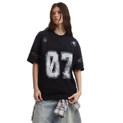 Street Mottled Print t-Shirt Hip-Hop Top