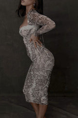 Sexy slim long-sleeved dress