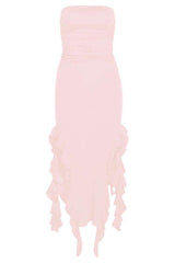 One-Shoulder Tube Top Hip-Wrapped Slim Dress