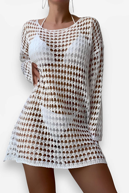 Bikini Cover-up Mesh Hollow Knitted dress