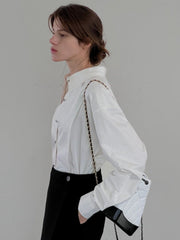 French-Inspired Cotton Cardigan Shirt