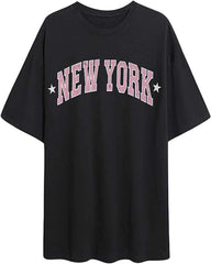 Round Neck T-Shirt With Short Sleeves And Letters