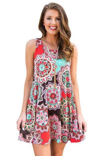 summer long vest causal dress