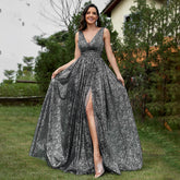 Split Evening Cocktail Slim Fit Long Party Bridesmaid