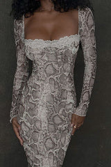 Sexy slim long-sleeved dress