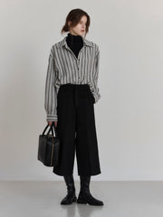 Gold Striped Casual Shirt