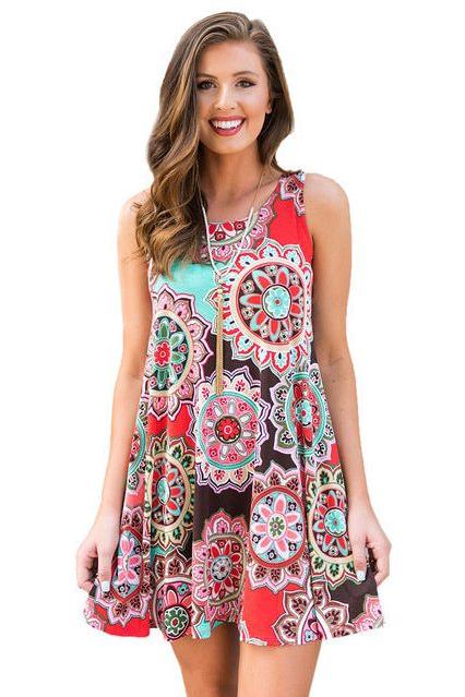 summer long vest causal dress