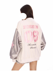Butterfly Embroidered Baseball Jacket