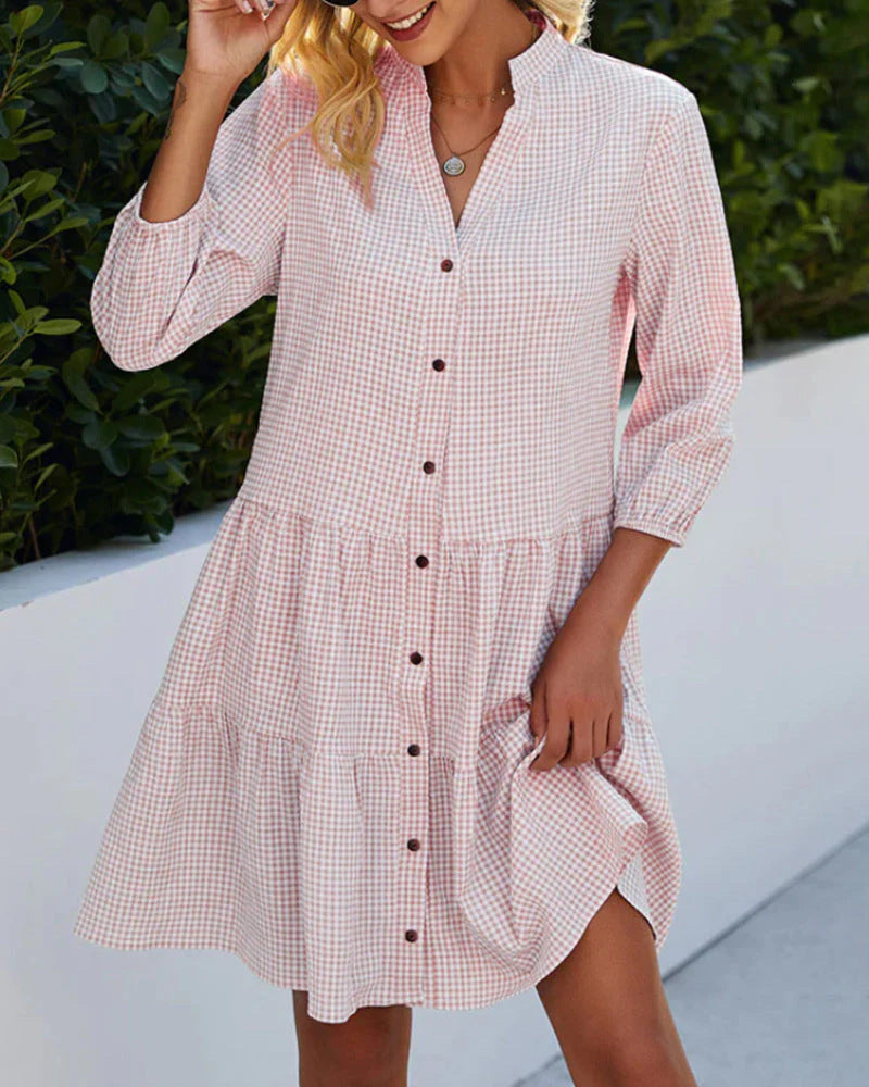 Bold Button Down Dress