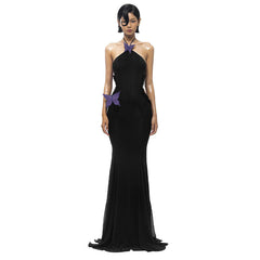 Butterfly Halter Neck Hollow Dress