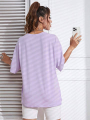 Loose Letter Car Print Simple Top