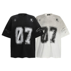 Street Mottled Print t-Shirt Hip-Hop Top