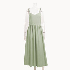 Crochet Cutie Stylish Linen Maxi Dress