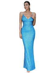 Irene Formal Backless Charming Glitter Mermaid Dress