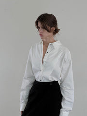 French-Inspired Cotton Cardigan Shirt