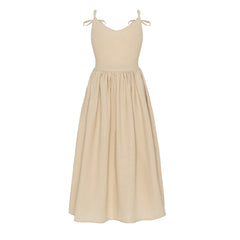 Crochet Cutie Stylish Linen Maxi Dress