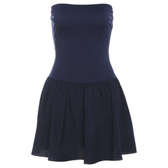 Pleated Dress With Patchwork