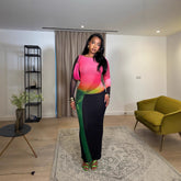 Double Layer Mesh Elegant Long Sleeve Dress