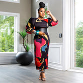 Wear Lantern Sleeve Pleated Dress