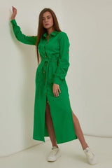 Green casual large size loose dress