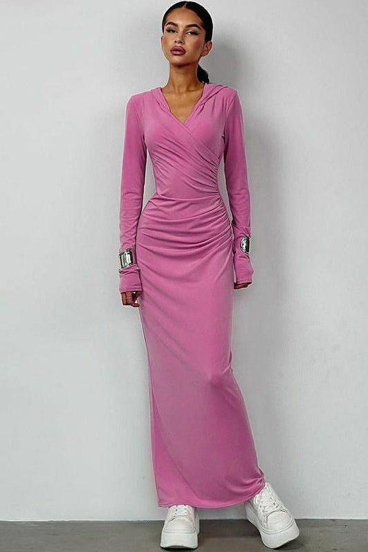 Slim hooded dress