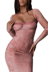 Sexy slim long-sleeved dress