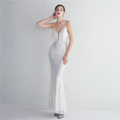 Liana Formal Sequin Charming Scroll Mermaid Dress