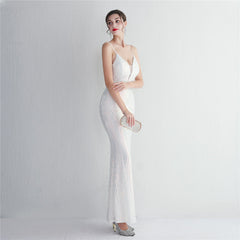 Liana Formal Sequin Charming Scroll Mermaid Dress