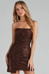 Tight Sequin Hip mini Dress