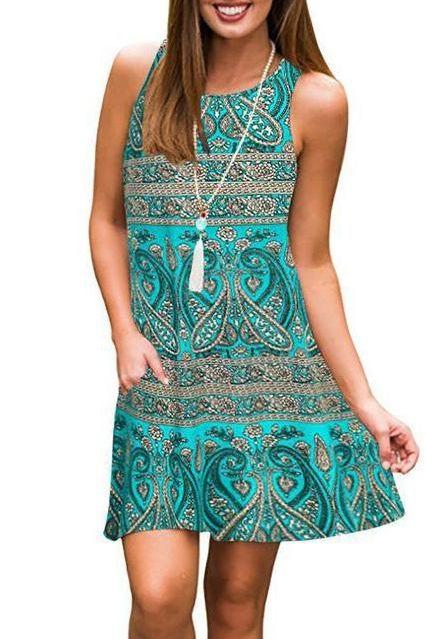 summer long vest causal dress