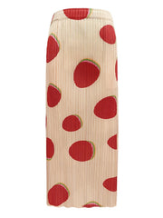 Slim-fitting printed long-sleeved skirt set
