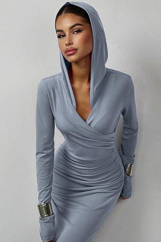 Slim hooded dress