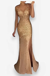 long evening dress with slit