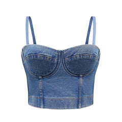 Bandeau With Padded Herringbone Bra