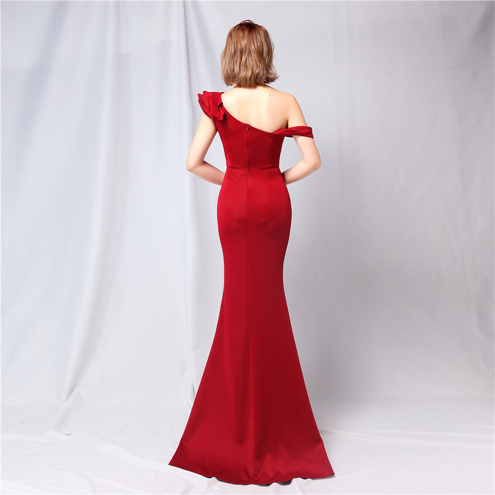 Delana Elegant Formal Charming One Shoulder Dress