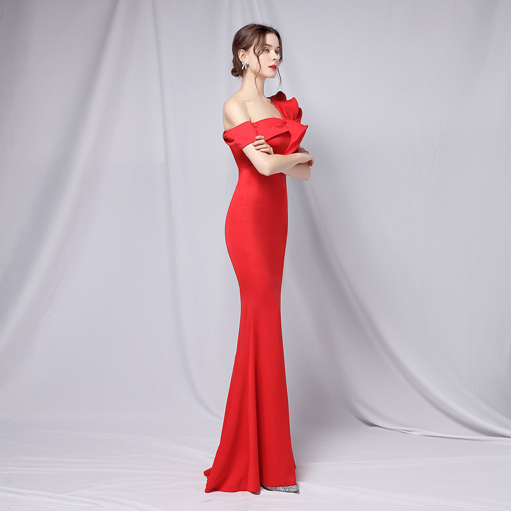 Delana Elegant Formal Charming One Shoulder Dress