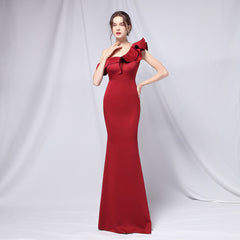Delana Elegant Formal Charming One Shoulder Dress