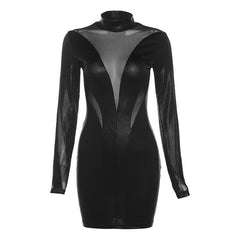 Amelia Rhinestone Stylish Mesh Bodycon Dress