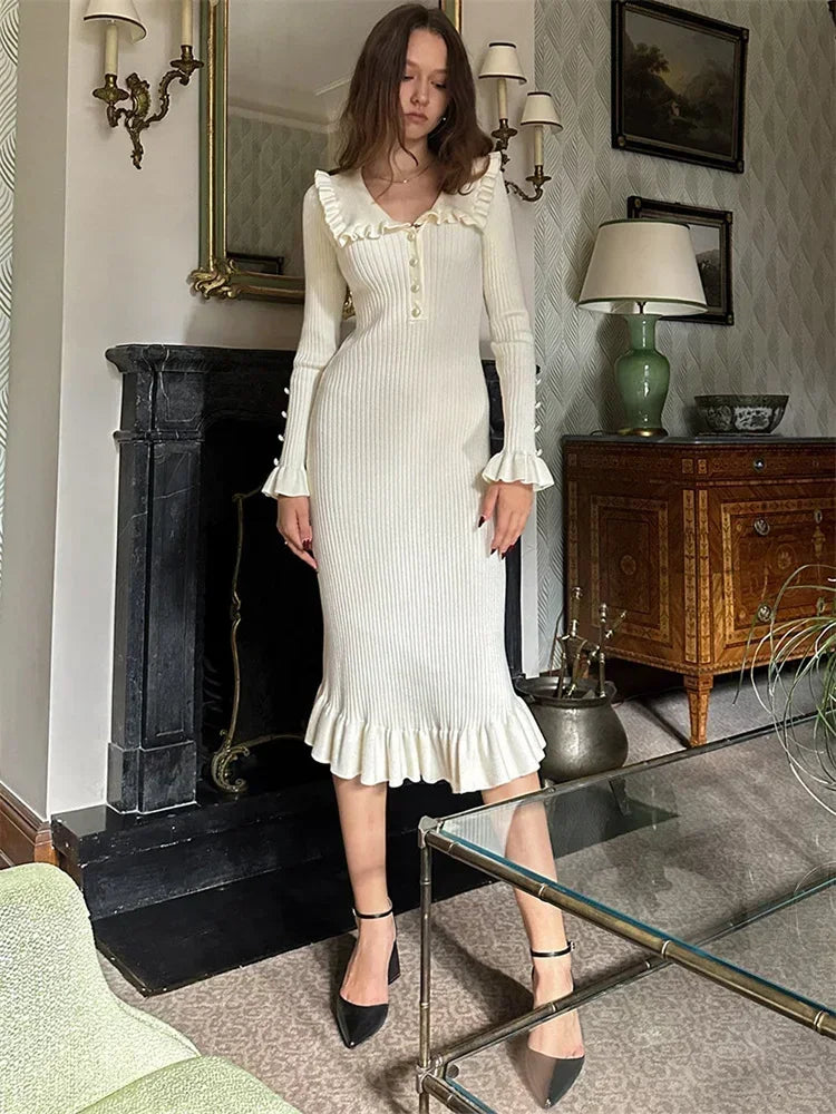 Jessica’s Ruffled Maxi Dress