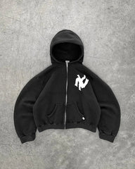 Dark Antique Large Design Hoodie Black2 / M