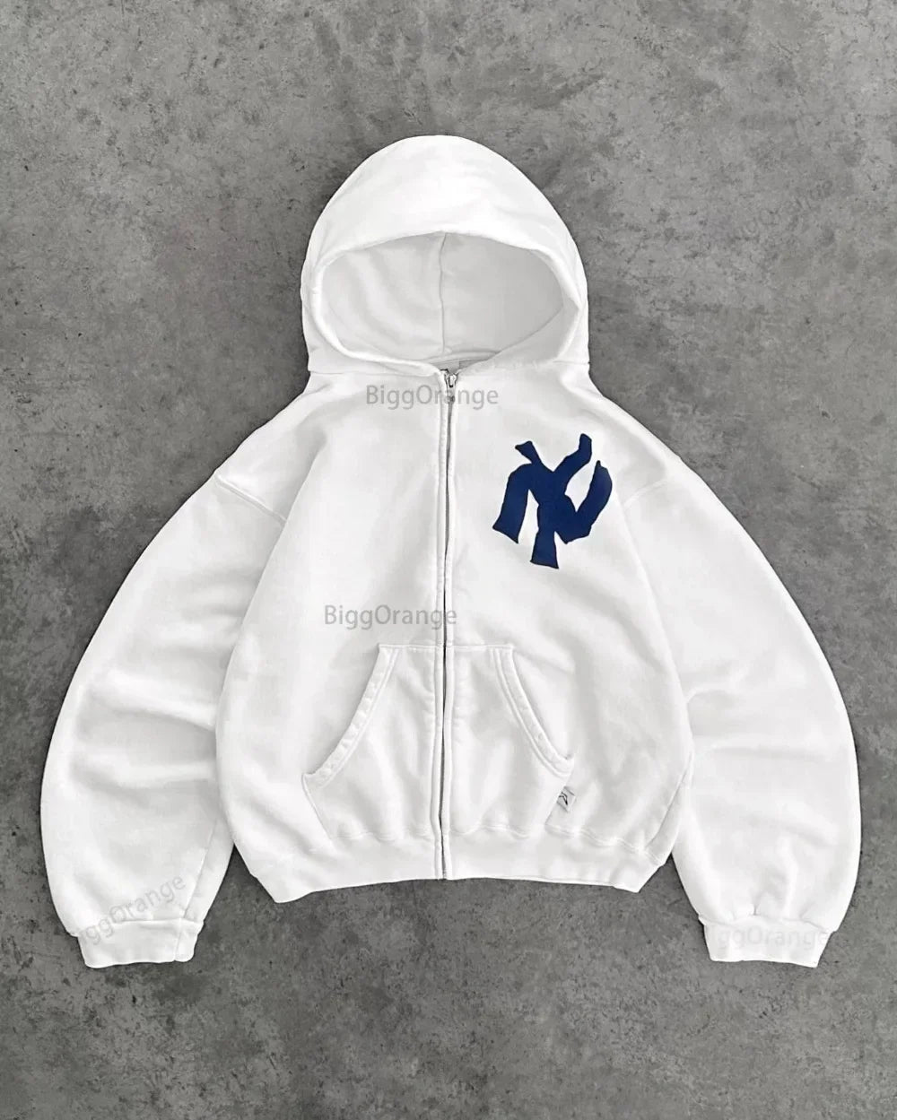 Dark Antique Large Design Hoodie White1 / M