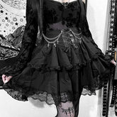 Cinch Frill Fairycore Skirt black / S
