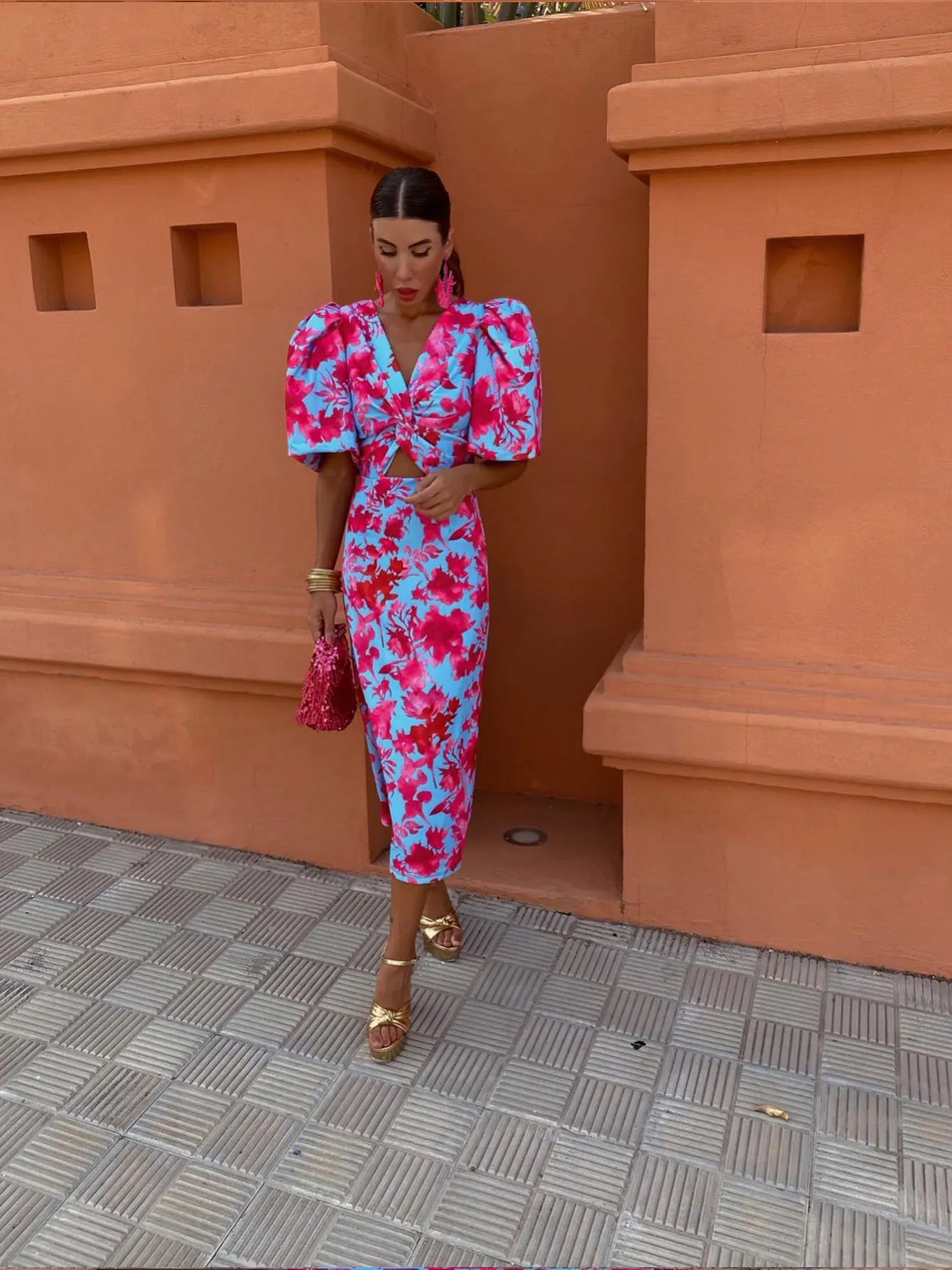 Puff Sleeves Dress